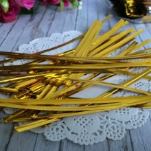 Проволочные завязки Twist tie, 10 см, золото, 760 шт.