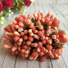 Гілочка з тичинками, темно-персикова, упаковка 144 шт.