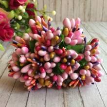 Веточка MIX, розово-малиновая, упаковка 144 шт.