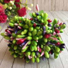 Веточка MIX, салатово-малиновая, упаковка 144 шт.