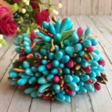 Веточка MIX, бирюзово-малиновая, упаковка 144 шт.