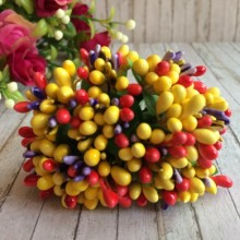 Веточка MIX, желто-кораловая, упаковка 144 шт.