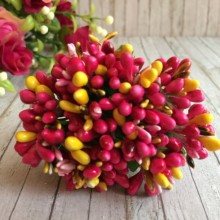 Веточка MIX, малиново-желтая, упаковка 144 шт.