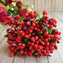 Веточка MIX, коралово-фиолетовая, упаковка 144 шт.