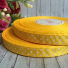 Репс 1 см горох, темно-желтый, 23 м в рулоне