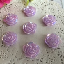 Серединка роза с перламутром, 19 мм, лиловый, упаковка 200 шт.