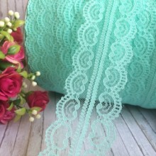 Кружево завиток, 4,5 см, тиффани (не стрейчевое), бобина 200 ярдов (182 м)
