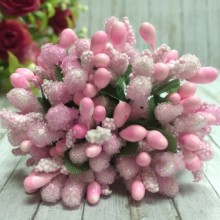 Веточка с тычинками, светло-розовая, упаковка 144 шт.