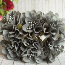 Хризантема (тканевая), 4 см, серая, упаковка 48 шт.
