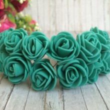 Роза 2,2 см, изумрудная, упаковка 12 пучков (144 шт.)