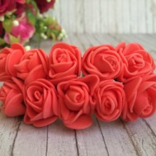 Роза 2,2 см, алая, упаковка 12 пучков (144 шт.)