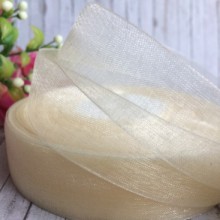 Органза 2 см, молочный, рулон 45 м Органза 2 см, молочный, рулон 45 м