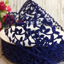 Кружевная лента Лавель, 3 см, темно-синий, рулон  20 м