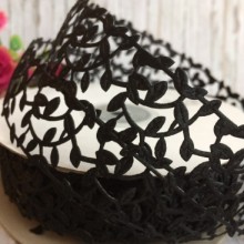 Кружевная лента Лавель, 3 см, черный, рулон  20 м