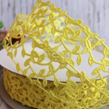 Кружевная лента Лавель, 3 см, желтый, рулон  20 м