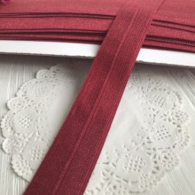 Бейка стрейчевая, 2,5 см, бургунди, рулон 20 м