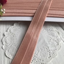 Бейка стрейчевая, 2,5 см, темно-персиковый, рулон 20 м