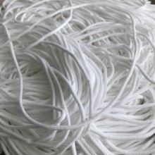 Гумка кругла еластична, 2,5 мм, білий, упаковка 1 кг Гумка кругла еластична, 2,5 мм, білий, упаковка 1 кг