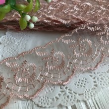 Кружево яблочко, 4,5 см, пудровый, рулон 9 м