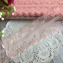 Кружево паутинка, 4 см, персиковый, рулон 270 м