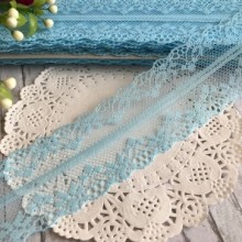 Кружево паутинка, 4 см, светло-бирюзовый, рулон 270 м