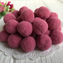 Помпоны бархатные, 2 см, джеральдин, упаковка 500 шт.