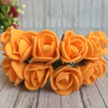 Роза 1,5-2 см, оранжевая, упаковка 12 пучков (144 шт.) Роза 1,5-2 см, оранжевая, упаковка 12 пучков (144 шт.)