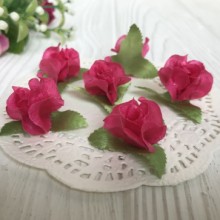 Бутон розочки (атлас), 2 см, малиновый, 20 шт.