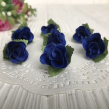 Бутон розочки (атлас), 2 см, темно-синий, 20 шт.