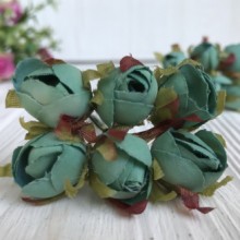 Тюльпан, 2 см, морская волна, упаковка 10 пучков