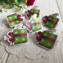 Прищепка-декор, 3,2х2,9 см, новогодний подарок, упаковка 12 шт.