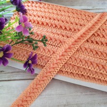 Тесьма самоса, 1,8 см, персиковая, моток 18 м