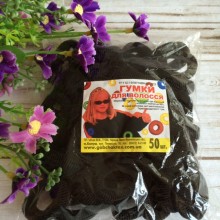 Резинка Калуш, 3,5 см, черная, упаковка 50 шт.