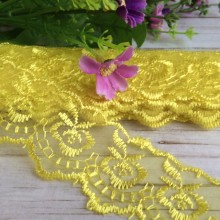 Кружево яблочко, 4,5 см, желтое, рулон 9 м