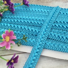 Тесьма самоса, 1,8 см, бирюза, моток 18 м