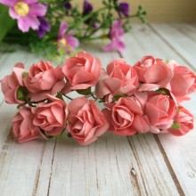 Розочки бумажные, 1 см, кораловые, упаковка 144 шт.