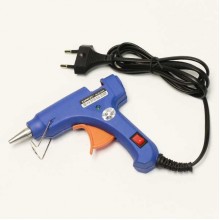 Клеевой термопистолет с выключателем (IHELI JQI), 20 W, под стержни 7 мм, синий