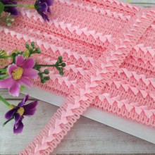 Тесьма самоса, 1,8 см, светло-розовая, моток 18 м