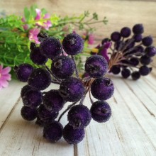 Ягодки в сахаре, 11 мм, темно-фиолетовые, упаковка 400 ягод