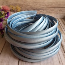 Обруч пластик в атласі, 1 см, блакитний, упаковка 30 шт.