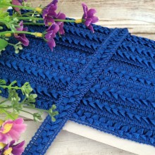 Тесьма самоса, 1,8 см, темно-синяя, моток 18 м