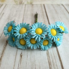 Ромашка средняя, 1,7 см, голубая, упаковка 120 шт.