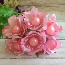 Цвет яблони с жемчужинкой, светло-розовый, упаковка 10 пучков