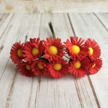 Ромашка средняя, 1,7 см, красная, упаковка 120 шт.