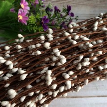 Декоративна гілка з тичинками, 40 см, білий, упаковка 100 шт.