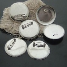 Основа для броши, 2,5 см, метал, упаковка 500 шт.