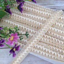 Тесьма самоса, 1,8 см, молочная, моток 18 м