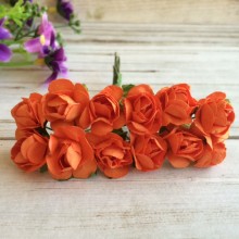 Розочки бумажные, 1 см, оранжевые, упаковка 144 шт.