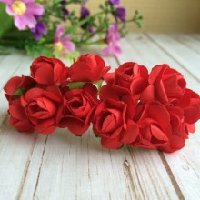 Розочки бумажные, 1 см, красные, упаковка 144 шт.