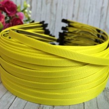 Обруч метал, в репсе, 7 мм, желтый, упаковка 50 шт.